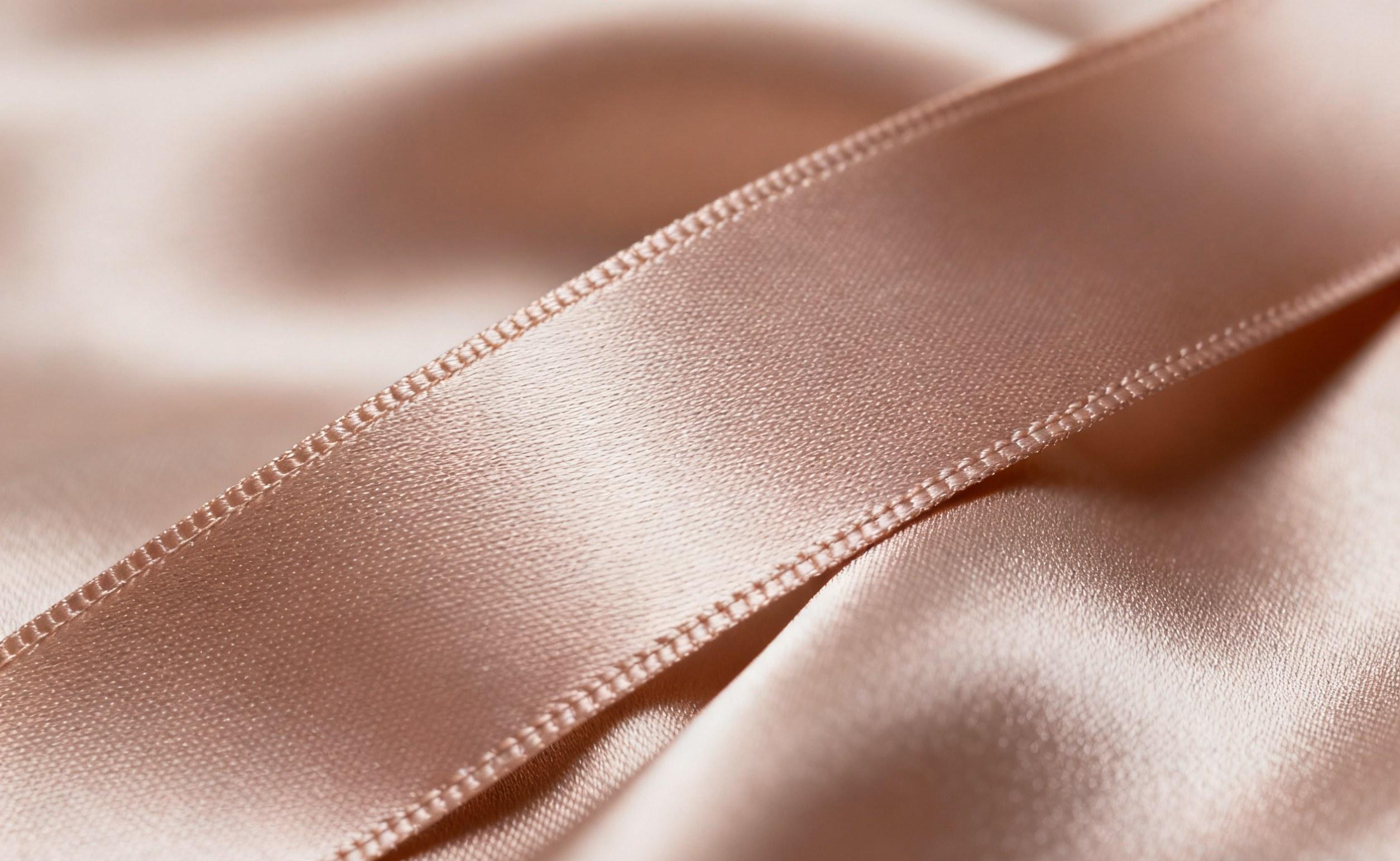 Smooth satin woven label with elegant texture